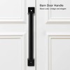 Smandy Black High Performance Barn Door Handle Pull Set Carbon