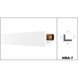 HEXIMO Angle Profile White 1.7 m Profile – XPS Cover Strips for Heating Pipes, L-Profile Pipe Cover Strip Corner Strip Model: HRA-1-54x66 mm (10.2 Metres/6 Strips)