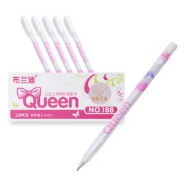 Pack 12 Bolígrafo Tinta Blanca Gel Queen Para Hoja Negra 0.8mm