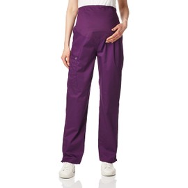 WINK Women's Wonderwork Maternity Pant, Eggplant, Small