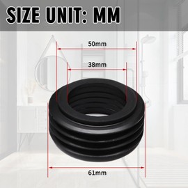 Wall Hung Toilet Connector Set for Geberit 152.426.46.1 Hidden Tank, Fits for Pan Fixing Set for Duofix Cistern Frames,Wall Hung Toilet Gasket & Toilet Parts, Black Plastic