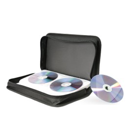 groov e 120-Disc Portable CD Wallet - CD Holder Case with Protective Sleeves, Scratch & Dust Protection - Black