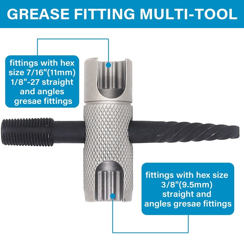 337PCS SAE & Metric Grease Fitting Replacement Kit 1/4" 1/8"