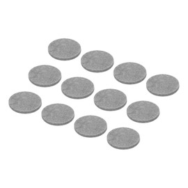 MECCANIXITY 24pcs Felt Furniture Pads, 1-3/16 Inch Round Small Felt Chair Leg Floor Protectors Prevent Scratches for Furniture Hard Floor, Grey