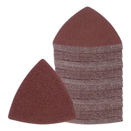 Kozelo 120 Stück Mausschleifer Detail Schleifpapier - [100 Körnung, 3-1/8"] Dreieckige Klettverschluss Schleifpads für Holzmöbel Polieren | Aluminiumoxid Schleifpapier