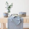 LinenMe Jazz Cotton Linen Napkins, Set of 4, Blue