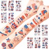 120PCS 10 Sheets Temporary Tattoos,4th Of July Temporary Tattoos,4th Of July Accessories