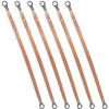 6pcs Flat Copper Braided Connecting Wire 11.8 Inch Round Hole