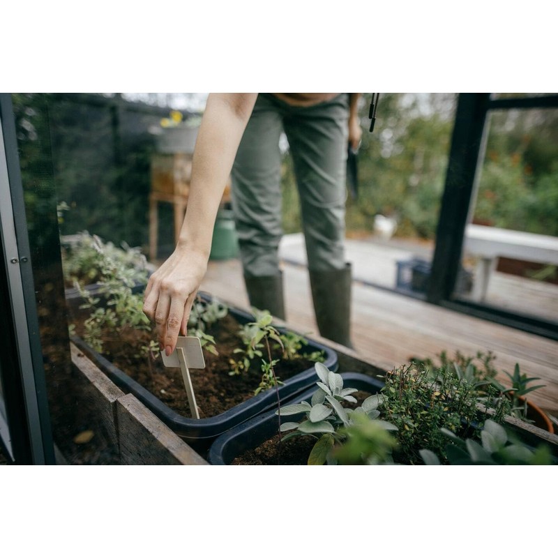 Fiskars Planting Fork with 3 prongs, Length: 28 cm, Glass