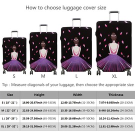 TAPE FIVE Washable Travel Luggage Cover Thickened Luggage Cover 18/24/28/32 Inch Suitcase Spandex Protective Cover (XL(29"-32" luggage), Rose Girl)