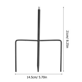 Baluue 4pcs Bird Feeder Pole Stabilizer, 8.25" Pole Stabilizer Stand Base with 3 Prongs and Screw Thread, Metal Humming Bird Feeders Pole Stabilizer for Hanging Birdhouse