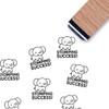 Elephant Teacher Rubber Stamp, 3/5 Inch Small Mini Stamp for