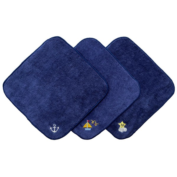 Imabari Towel x Smilish Navy Mini Towel Handkerchief Boys 3