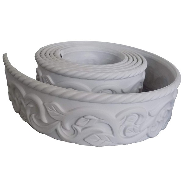 Zhangbl Home Decor Flexible Crown Molding Trim for Ceiling Wall 2.68"(6.8cm) W x 0.28"(0.7cm) x 115"L