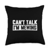 Can't Talk I'm Mewing Throw Pillow