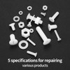 M2.5 M3 M4 M5 M6 White Nylon Bolts and Nuts