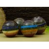 Reikiera Multistone Seven Chakra Sphere Stone Ball With Ring Stand