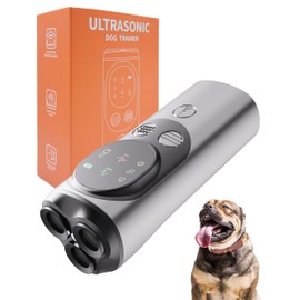 TRESBUNNY Dog Bark Deterrent Devices, Rechargeable Anti Barking Device for Dogs with 3X Sonic Emitters, Long Range Ultrasonic & Portable, Safe for Human & Dogs Training Indoor & Outdoor