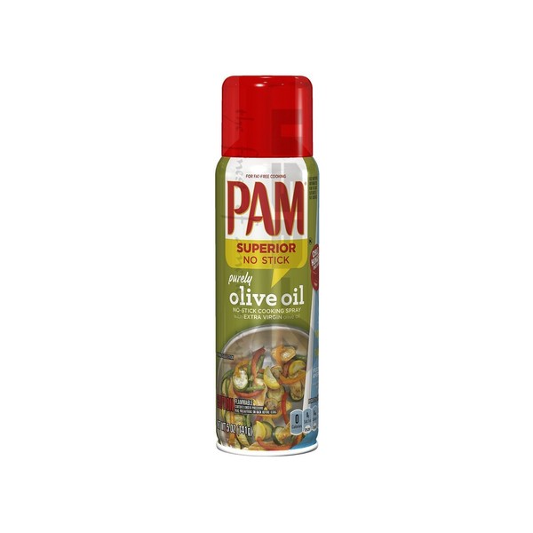 PAM 100% Natural Olive Oil Cooking Spray 5 oz (Pack of 12)