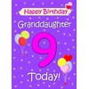 Granddaughter 9th Birthday Card (Lilac)