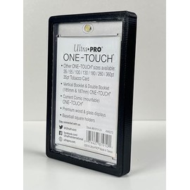 Magnetic One Touch Graded Card Case Bumper Guards Compatible with PSA Graded Cards, Includes 1 Graded Card Storage Display Sleeve Protectors (Black)