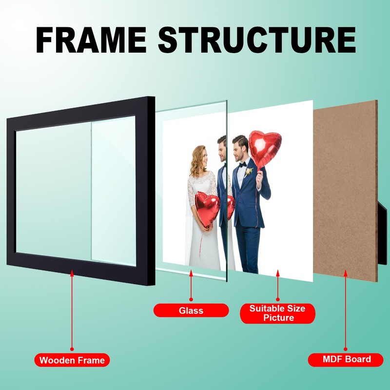 RPJC 11x14 inch Picture Frame Made of Solid Wood and