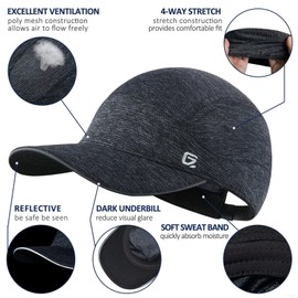 GADIEMKENSD Running Hat Quick Dry Workout Baseball Caps Breathe Hiking Cool Hats Sport Cap for Mens and Womens Dri Fit Hot Weather Cycling Golf Dad Gray
