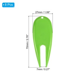 PATIKIL Golf Divot Tool, 8 Pack Plastic Golf Repair Tool Ball Marker for Golfer, Green