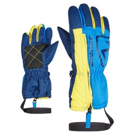 Ziener Toddler Leo Ski Gloves/Winter Sports | Long Zip, Leash, Persian Blue, 104