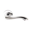 Excel DH3680 Venus Passage Door Handles on Round Rose, Polished