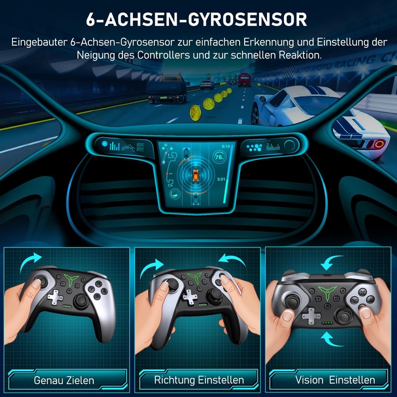 HELLCOOL Switch Controller, Wireless Switch Controller for Switch/Lite/OLED Console, Switch