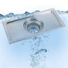 Rectangle Stainless Steel Floor Drain Bathroom Shower Drain Protector Kitchen