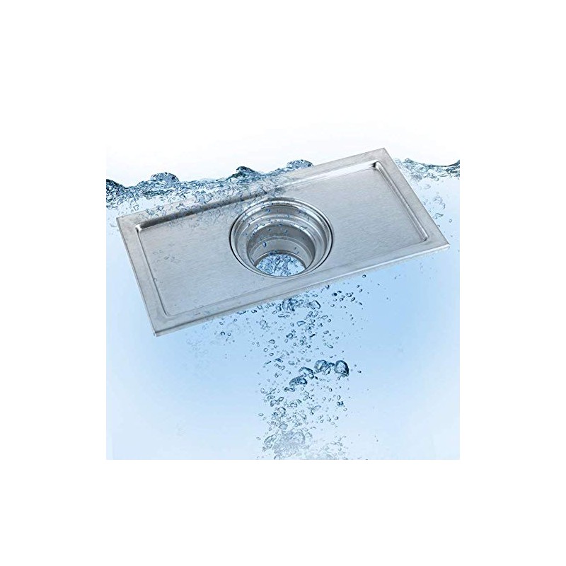 Rectangle Stainless Steel Floor Drain Bathroom Shower Drain Protector Kitchen