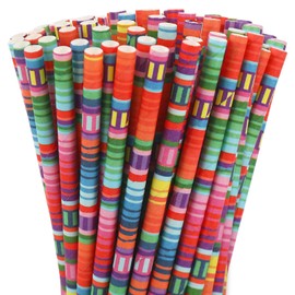 JarThenaAMCS 200Pcs Mexican Fiesta Paper Straws Colorful Mexican Party Drinking Straws Cinco De Mayo Disposable Straw for Mexican Themed Party Supplies