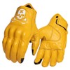 Keebik Goatskin Leather Motorcycle Motorbike Powersports Racing Gloves Reflective Skull