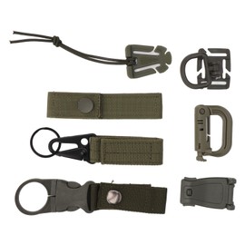 TOPINCN 30 Pcs Molle Bag Tactical Backpack Vest Belt, Molle Accessories Kit with Molle Pouches D Ring Grimloc Locking Gear Clip Elastic Strings Buckle (OD Green)