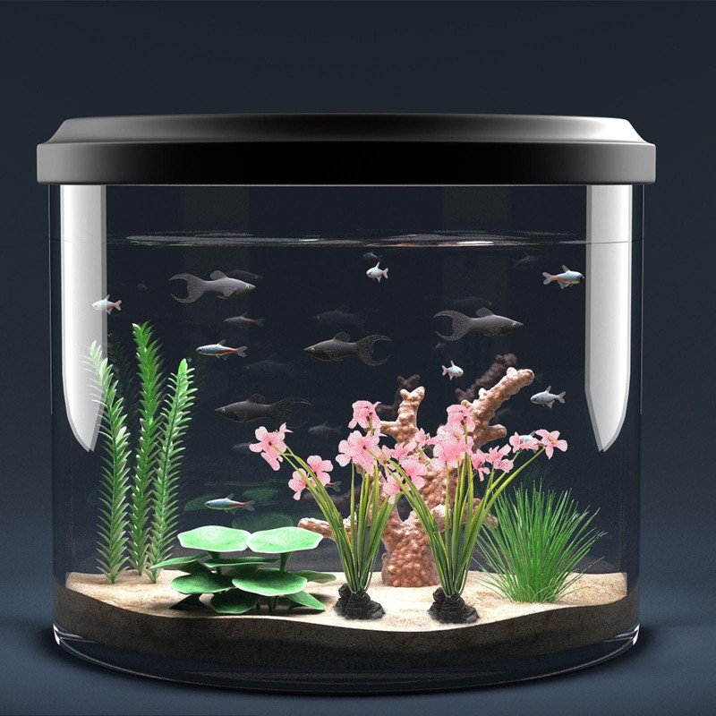 minkissy 2pcs Aquarium Landscaping Pond Decor Realistic Aquarium Plant Aquarium