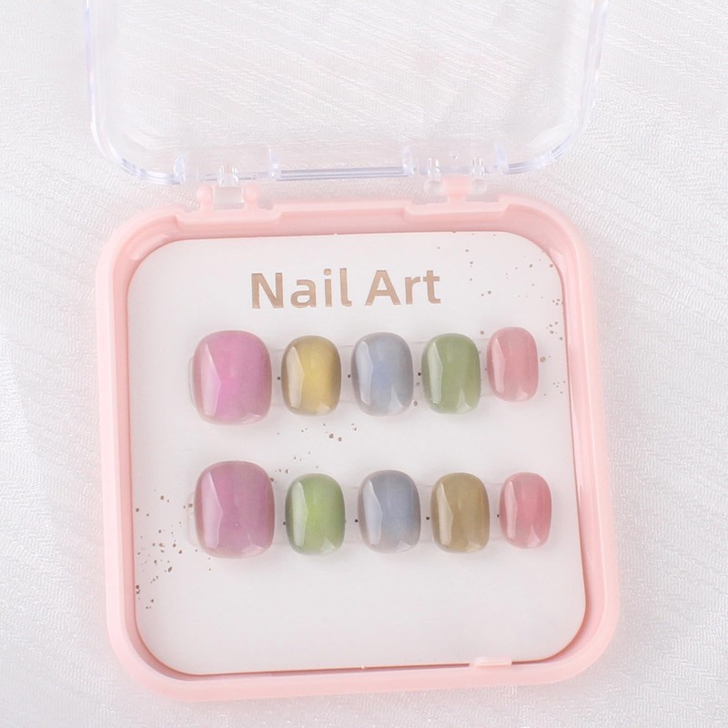 Handmade Nail Tips, Small Nails, Short Nail Art, 10 Pieces,