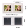 Double 4x4 Wood Photo Frame, Hinged Picture Frames, with Glass