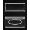 QWORK® Acrylic Tissue Box, Tissue Holder, Napkin Dispenser, Clear, Placed