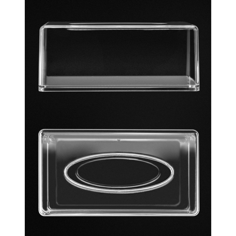 QWORK® Acrylic Tissue Box, Tissue Holder, Napkin Dispenser, Clear, Placed