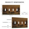 VGHOKO Decorative Switch Plate Covers Rustic Farmhouse Brown Board Pine