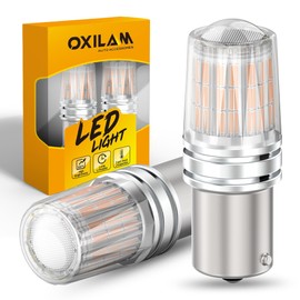 OXILAM 1156 LED Bulb Amber Yellow, 600% Brighter 7506 BA15S P21W Turn Signal Lights, LED Blinker Replacement for Front Rear Signal Lights