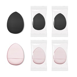 Andiker Finger Powder Puff Teardrop Makeup Sponges Reusable Mini Powder Puff Wet and Dry Makeup Tool for Foundation Concealer Cosmetic Sponge for Women and Girls