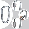 WADY Clips de Mosquetón, 10 Piezas Mosquetón Resistente con Bloqueo