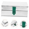 Operitacx Lockable Iron Sheet Tool Storage Box Versatile Document Organizer