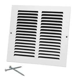 Howeall 8"W x 8"H [Duct Opening Size] Steel Return Air Grille, Air Return Vent Cover for Ceiling and Sidewall - HVAC Air Vent Covers - [Outer Dimensions: 9.75"W x 9.75"H]