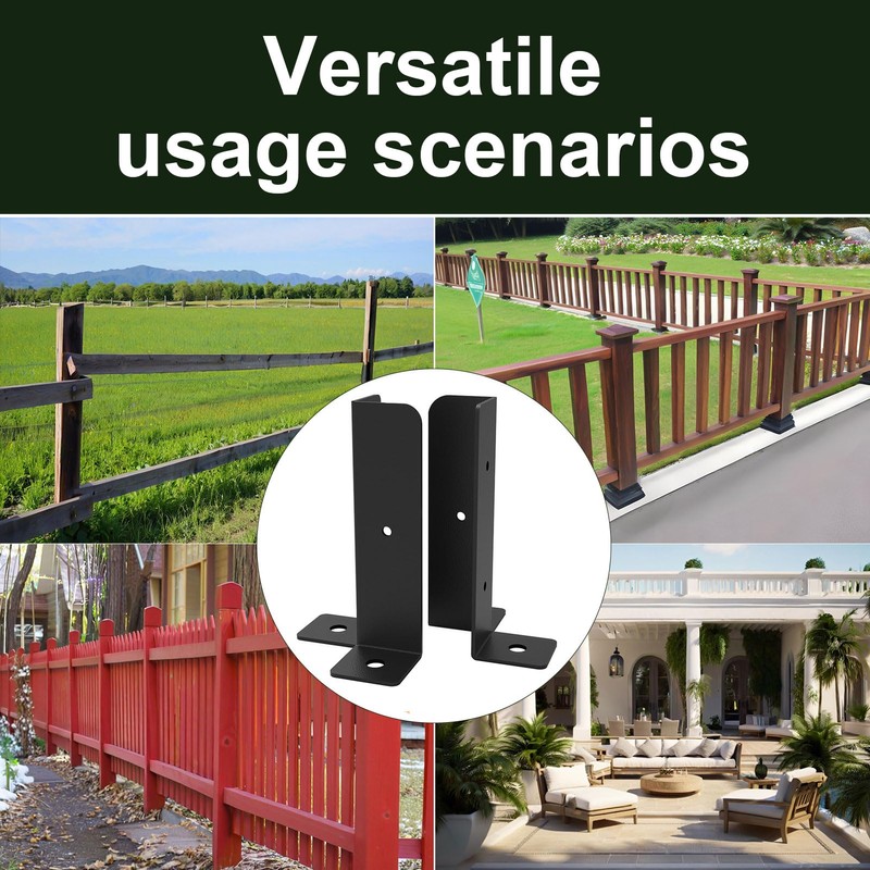 4 PCS Adjustable Fence Post Brackets Post Support, Fit Wood
