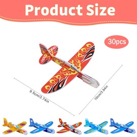 JINJUMEI Pack of 30 Polystyrene Aviators Children, Styrofoam Aeroplane Model, Styrofoam Aviator for Children Classic, Mini Styrofoam Aeroplane for Children's Birthday Party Favours (Random Colour)