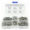 Guard4U 300Pcs M3 304 Stainless Steel Hex Flat Head Bolts
